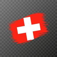 Svizzera nazionale bandiera. grunge spazzola ictus. vettore