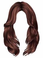 di moda donna lungo capelli rosso rame colori . bellezza moda . realistico 3d vettore