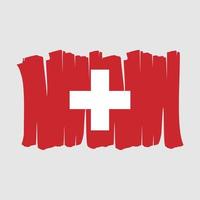 pennello bandiera svizzera vettore