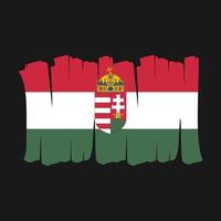 pennello bandiera ungheria vettore