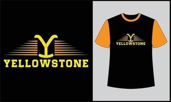 yellostone tipografia illustrazione t camicia design vettore