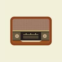 antico Vintage ▾ Radio piatto design vettore illustrazione. analogico retrò Radio, classico stile