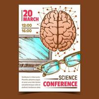 medicina scienza conferenza promo manifesto vettore