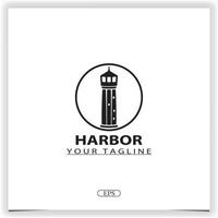 faro faro faro Torre isola spiaggia logo design ispirazione, porto logo premio elegante modello vettore eps 10