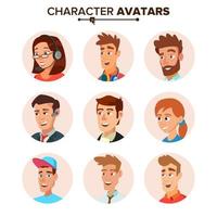 persone personaggi avatar impostato vettore. cartone animato piatto isolato illustrazione vettore