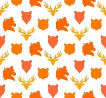 seamless pattern di fauna selvatica vettore