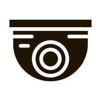 sicurezza sorveglianza telecamera icona vettore glifo illustrazione
