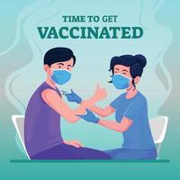 covid 19 vaccino pubblico servizio concetto vettore