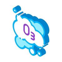 lavanderia servizio ozono schiuma isometrico icona vettore illustrazione