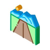 iceberg isometrico icona vettore illustrazione