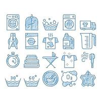 lavanderia servizio vettore icona mano disegnato illustrazione
