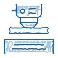 industriale attrezzo metallurgico scarabocchio icona mano disegnato illustrazione vettore