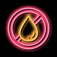 allergene gratuito trans Grasso neon splendore icona illustrazione vettore