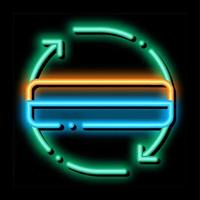 materasso Due lato freccia neon splendore icona illustrazione vettore