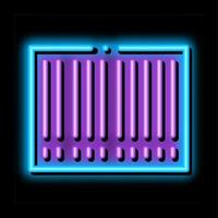codice a barre bar codice neon splendore icona illustrazione vettore