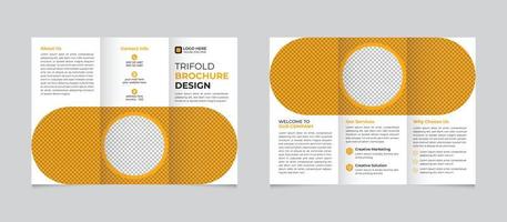 creativo moderno elegante attività commerciale trifold opuscolo design modello gratuito vettore