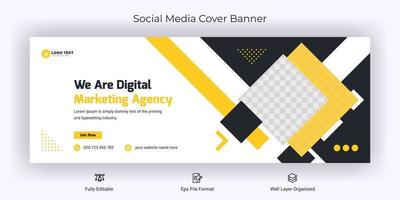 modello di post banner copertina social media marketing aziendale creativo vettore