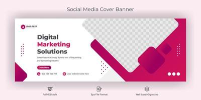 modello di post banner copertina social media marketing aziendale creativo vettore