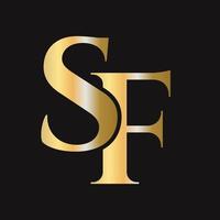 monogramma sf logo design. fs logotipo vettore