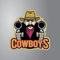 cowboy illustrazione design distintivo vettore