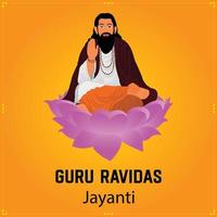 guru ravidas jayanti vettore illustrazione