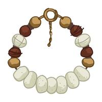 safari stile braccialetto o collana naturale Materiale vettore