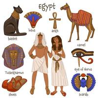 antico Egitto le persone, cultura e tradizione vettore