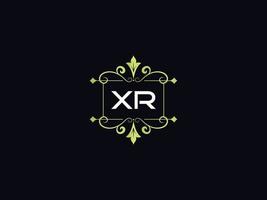monogramma lusso xr logo, minimo xr lusso logo design vettore