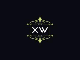 monogramma lusso xw logo, minimo xw lusso logo design vettore