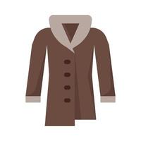 cappotto icona nel piatto stile vettore, cappotto giacca icona, inverno Abiti, Abiti vettore