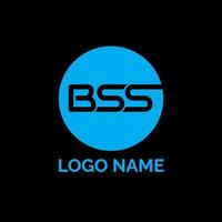 bss silhouette cerchio iniziale logo professionista vettore