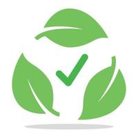 biodegradabile riciclare le foglie cartello vettore