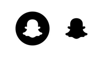 Snapchat logo vettore, Snapchat icona vettore gratuito vettore