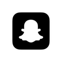 nero Snapchat logo vettore, nero Snapchat icona vettore gratuito vettore