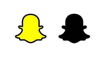 Snapchat logo vettore, Snapchat icona vettore gratuito vettore