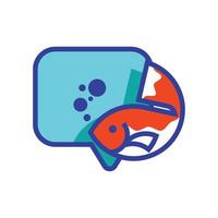 icona parlare Comunità pesce logo vettore