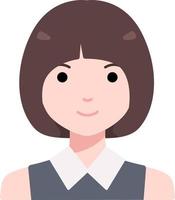 donna ragazza avatar utente persona persone peso corto capelli piatto stile vettore