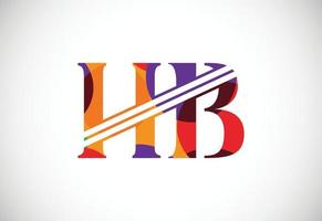 colorato lettera h B logo design vettore. moderno logo per attività commerciale azienda visivo identità nel Basso poli arte stile vettore