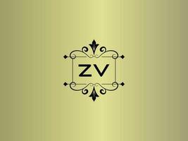 creativo zv logo Immagine, premio zv lusso lettera design vettore