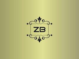 creativo zb logo Immagine, premio zb lusso lettera design vettore