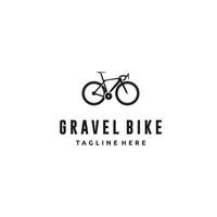 gravel bike silhouette bicicletta icona logo design vector