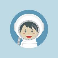 avatar di un' astronauta personaggio vettore