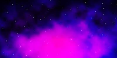 modello vettoriale rosa scuro, blu con stelle al neon.