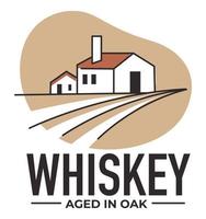 whisky anziano nel quercia botte, alcool produzione vettore