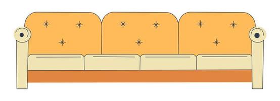 divano con comodo cuscini, mobilia per casa interno vettore