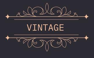 Vintage ▾ bandiera con floreale ornamenti e frecce vettore