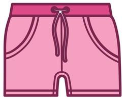 rosa pantaloncini per bambini, bambini Abiti per passeggiate vettore