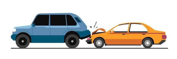 traffico collisione, traffico incidente con danneggiato veicoli vettore