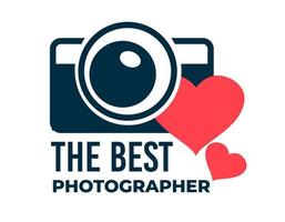 migliore fotografo foto studio logotipo o premio icona vettore