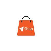 negozio vendita shopping Borsa logo design symbo vettore